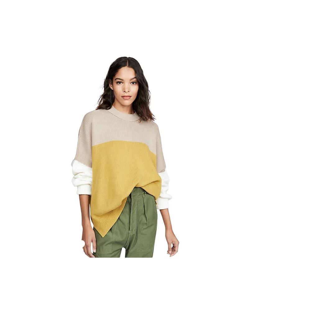 Free People Sweater Women Medium Easy Street Color Block